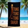 1Pc Golden Tung Sahur Beach Towel Quick Dry Multiuse For Beach Pool Gym Yoga Home Travel Christmas Halloween Xmas Gift L1167