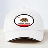 Flaga Republiki Kalifornii Czapka z daszkiem Letnia Codzienna Unisex Unisex Niedźwiedź Kalifornijski Outdoor Snapback