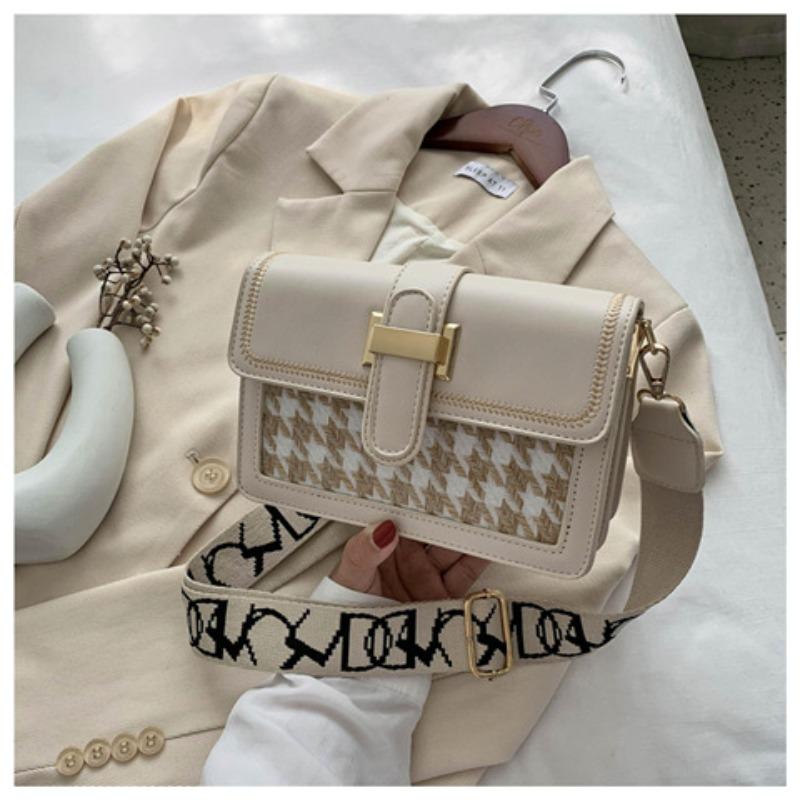 Heutige beliebte kleine Tasche Damen neue High-End-Textur Nische Pendeln breiter Schultergurt einzelne Schulter Umhängetasche