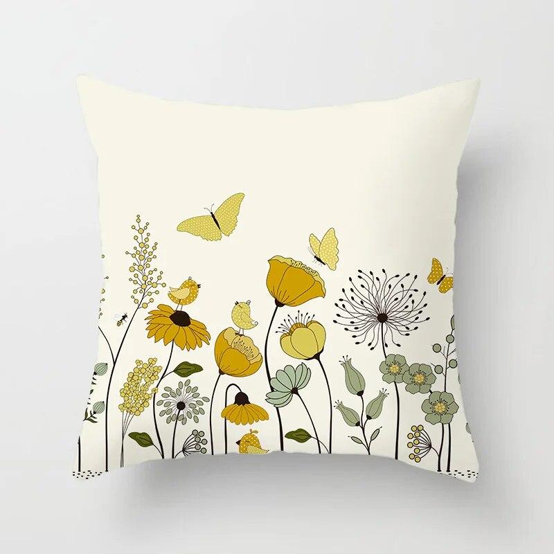 Abstract Painting Flower Cushion Cover Pillow  Home Sofa Car Decorative
