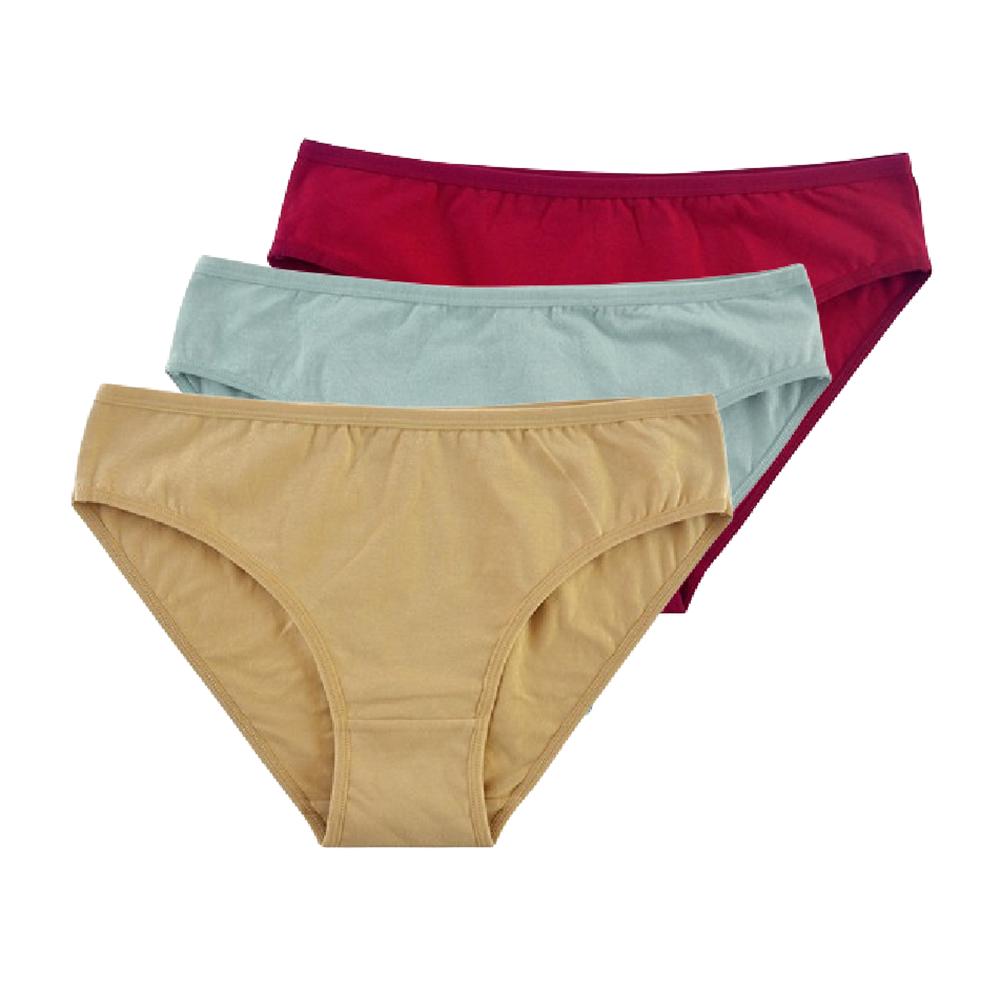 3 Piezas Ropa Interior para Mujer de Cintura Media Calzones Lencería Braguitas para Niñas Grandes Colores Lisos Calzoncillos