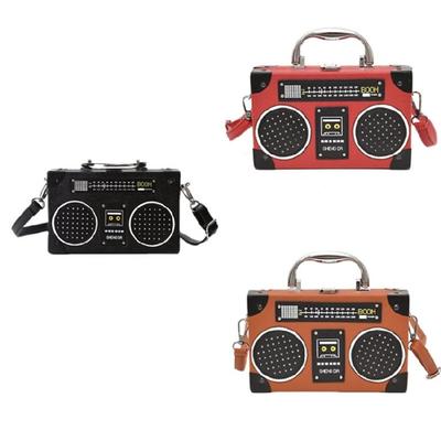 Radio Shaped Crossbody Bag for Women Shoulder Bag Handbag Evening Clutches Purse
