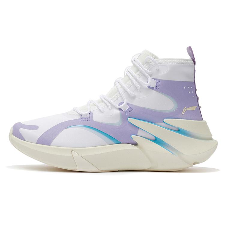 

New LiNing Shocked Anti Slip Wear Resistant High Top Training Shoes Women s Purple AFWR004-4 35.5