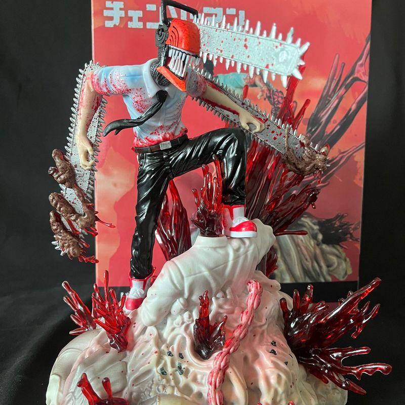 New In Stock 26cm Electric Saw Manual Chain Saw Manual Box Anime Animation Model Manual Play Desktop Decoration Assembly Gift