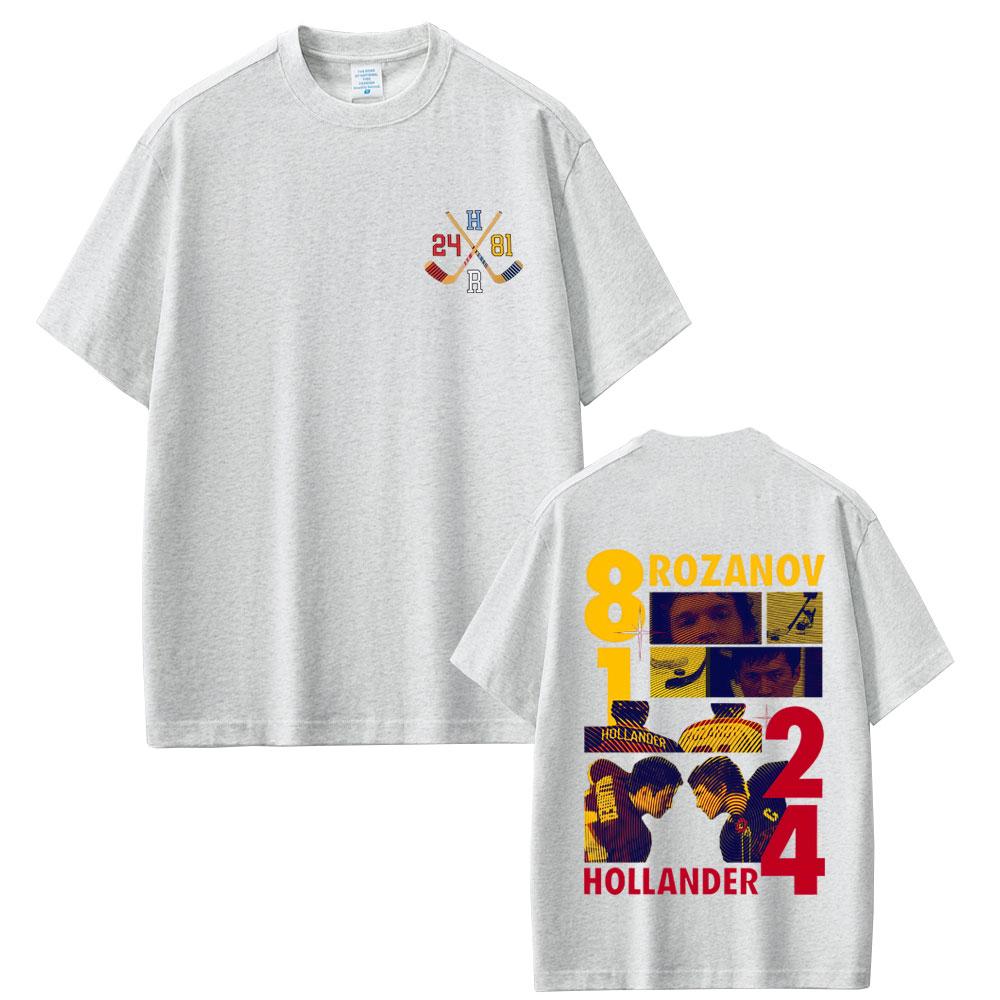 Heated Rivalry Shane Hollander Ilya Rozanov Hollanov 2481 Graphic Tshirt Unisex Women Vintage Streetwear Fashion T Shirts