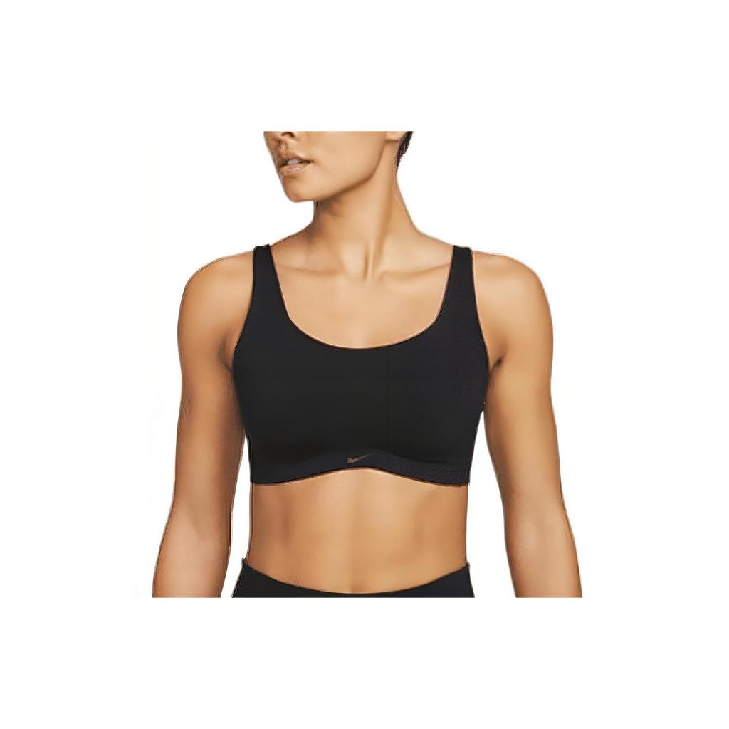 Nike Solid Color Wide Strap Low Impact Sports Bra Women Underwear Black DM0531-010