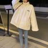 Fleece Thickened Imitation Lamb Wool Sweater Women's New Winter Design Student Loose Coat Others