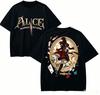 Alice Madness Anime Liebhaber T-Shirt Harajuku Baumwolle Neues Modell High Street Retro Mode Übergroß Unisex Heißes Produkt Paare weich