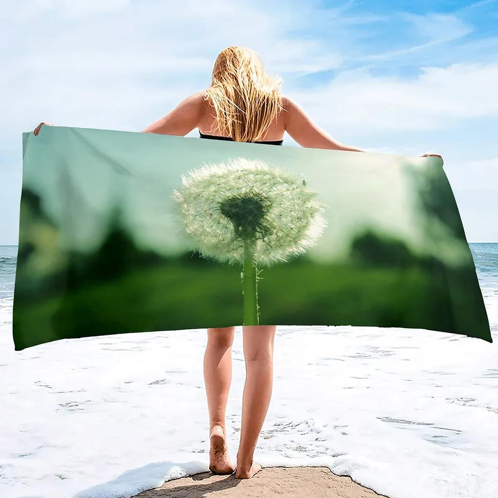 Oversized Beach Towel , Dandelion Extra Large Big Pool Swim Travel Soft Towel Blanket for Camping Travel Lounge Chair Cover Gift