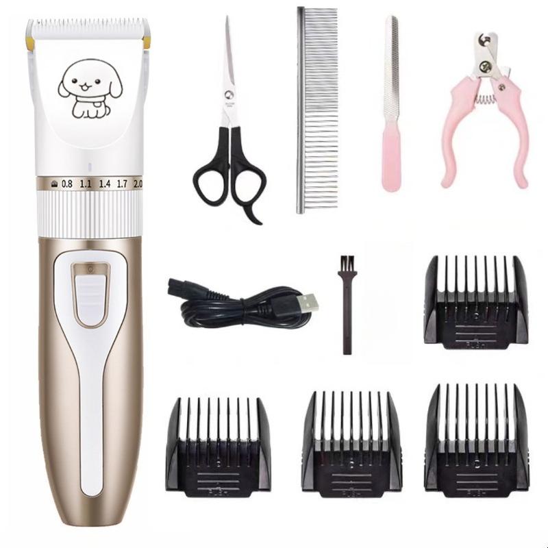 

Dog Hair Pusher Dog Shaver Pet Electric Push Shears Electric Fader Hair Clipper Set Cat Fur Clipper Low Sound Pet Hair Trimmer белый