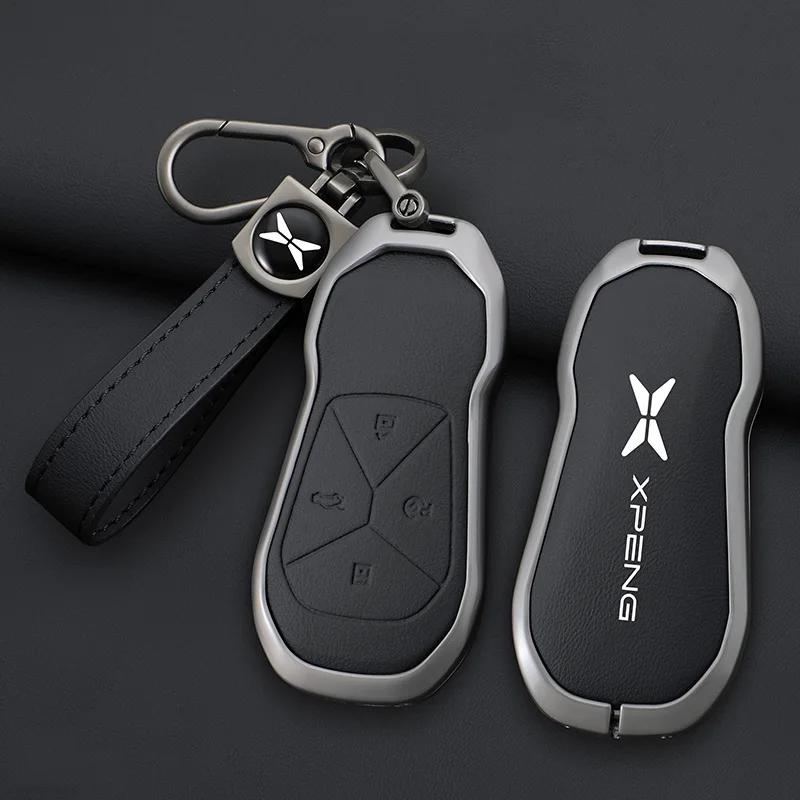 Zinc Alloy Car Key Case Cover For Xiaopeng Xpeng P7 P7i P5 G3 G3i G9 G6 22-23 Key Housing Package Car Accessories