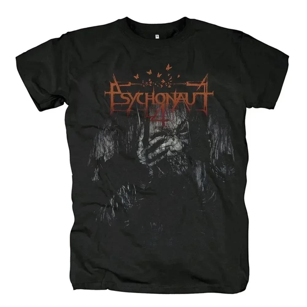 Psychonaut4 Tshirt Black Metal Band T-Shirt Mens Women Pattern Print Cotton T Shirt Harajuku Streetwear Tee Tops Clothing Unisex