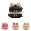 Border Bow Lace Childrens Shoulder Bag Pu Material Suitable For Matching Daily