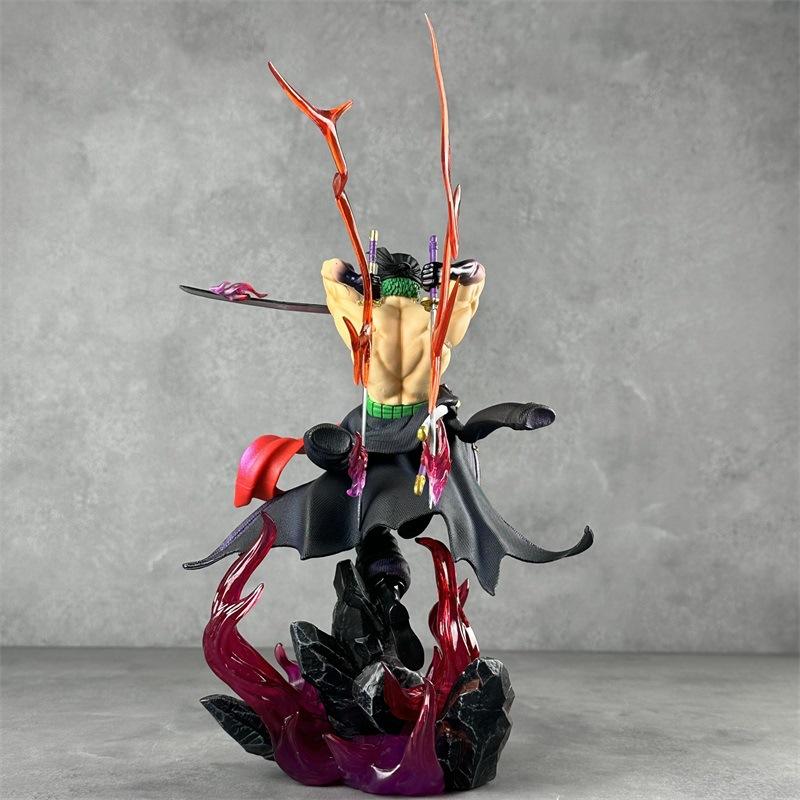 28cm Anime One Piece Figure Battle Roronoa Zoro Action Figure Model PVC Collection Statue Toy Doll Children Birthday Gifts