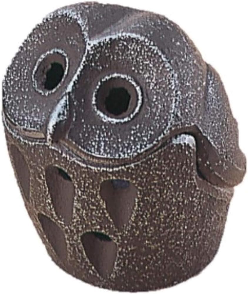 

Iwachu Incense Burner, Owl Design, Silver/Brown, Small, 29245, Nambu Ironware