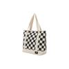Vans Classic Black And White Checkerboard Print Cotton Tote Bag Unisex Tote Bags VN0A7PEQ3KS