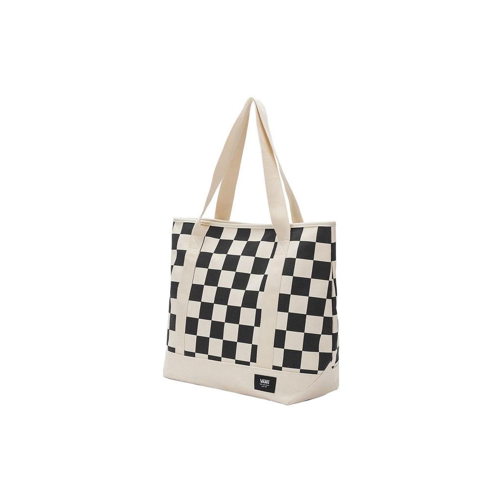 Vans Classic Black And White Checkerboard Print Cotton Tote Bag Unisex Tote Bags VN0A7PEQ3KS