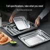 Rectangular Stainless Steel Serving Tray
