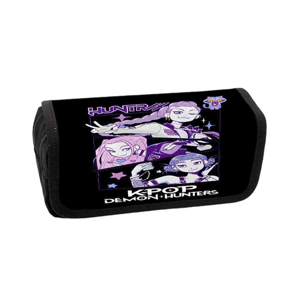 Pencil Case Pencil Case For Primary And Secondary School Students Water-Resistant Printed Cartoon Large Capacity Lid Pencil Case