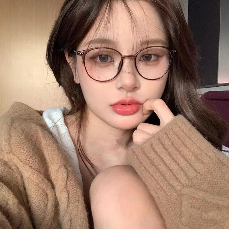 Round Myopia Glasses Anti-Blue Lamp Computer Eyeglasses Women Prescription Near Sight Glasses Diopter -1.0 -2.0 -4.0