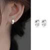 Geborstelde oorstekers voor dames, gemakkelijk af te nemen tijdens het slapen met oorgaatjes, niche veelzijdige stijl, lichte luxe design oorbellen