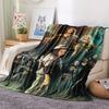 1PC The Walking Dead Print Flannel Blanket, High quality All Seasons, Home Decor, Warmth and Comfort, Perfect for Christmas Gifts