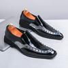 Hot Luxury Pink Mens Patent Leather Shoes Designer High Quality Pointed Chelsea Formal Shoes Man Dress Wedding Party Shoes Men