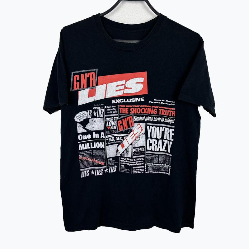New 80s Guns N Roses Band Casual TShirt Mens and Womens Luxury Band Brand Top 2026