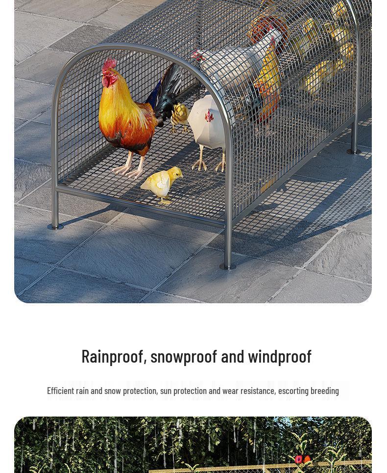 Durable Free-Range Chicken Coop Tunnel: Outdoor Cute Pet Run & Wire Mesh Chicken Cage