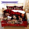 Biancheria da letto con motivo Rhea Ripley, Set piumone Copripiumone Federa Regalo di Compleanno per la Casa (1 * copripiumino + 2 * federa, senza nucleo)