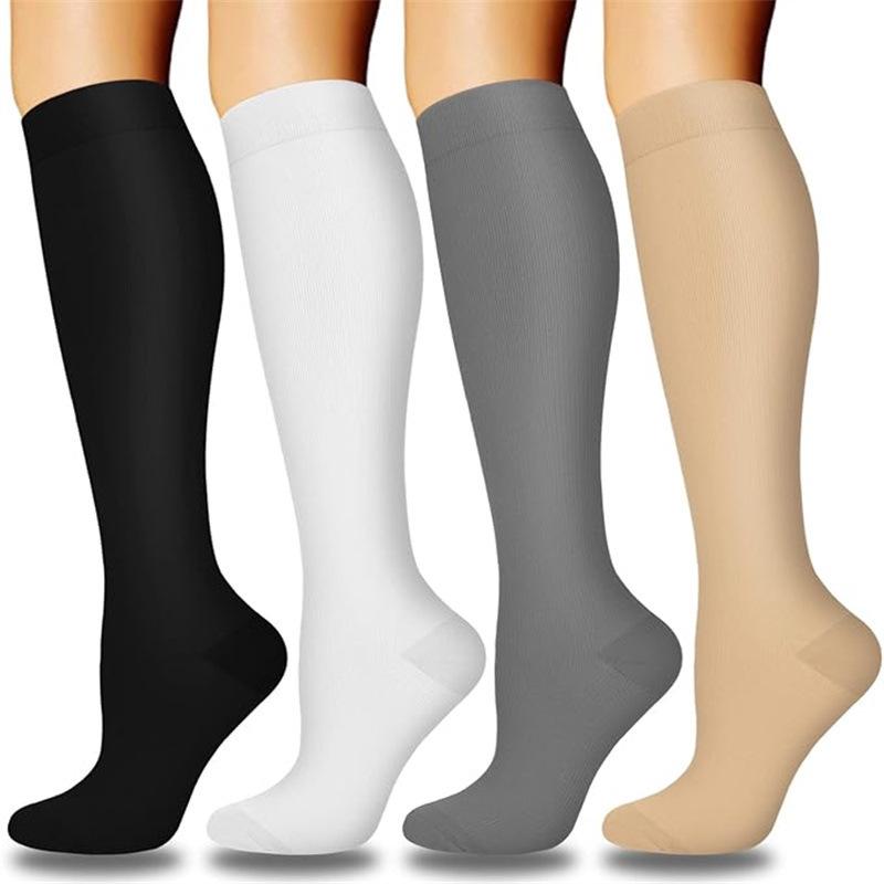 Compression Knee-high Socks Set for Running and Sports - Graduated Support, Multiple Pairs (3/4/6/8)