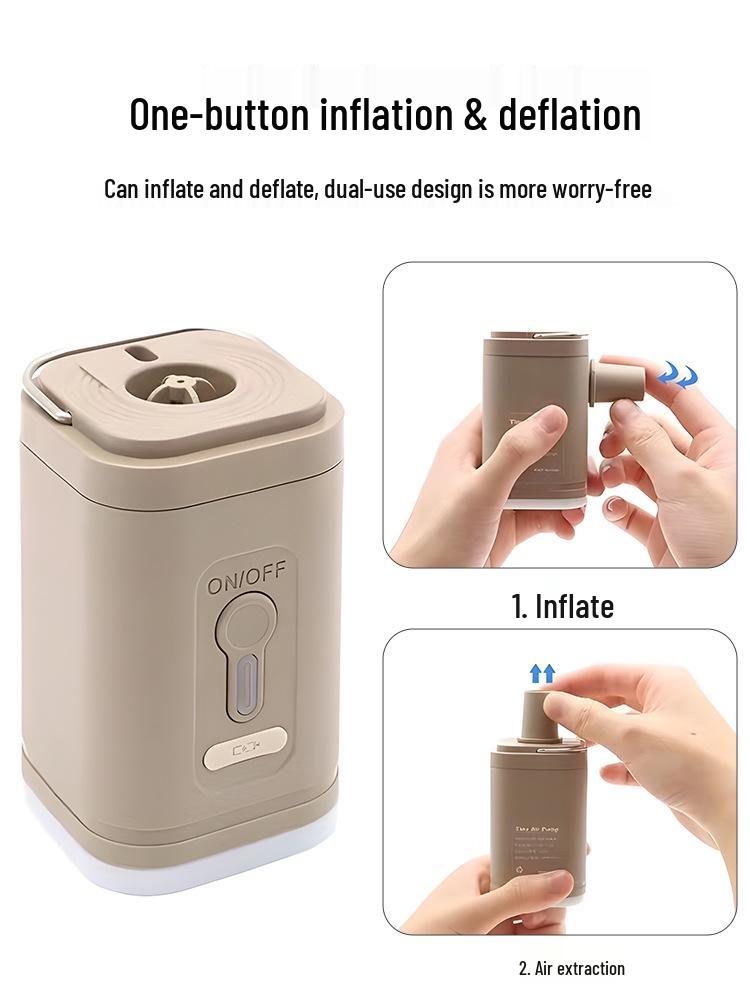 Ani Bear Outdoor Electric Pump for Air Mattress and Tent Inflation, Deflation, and Portable Lighting