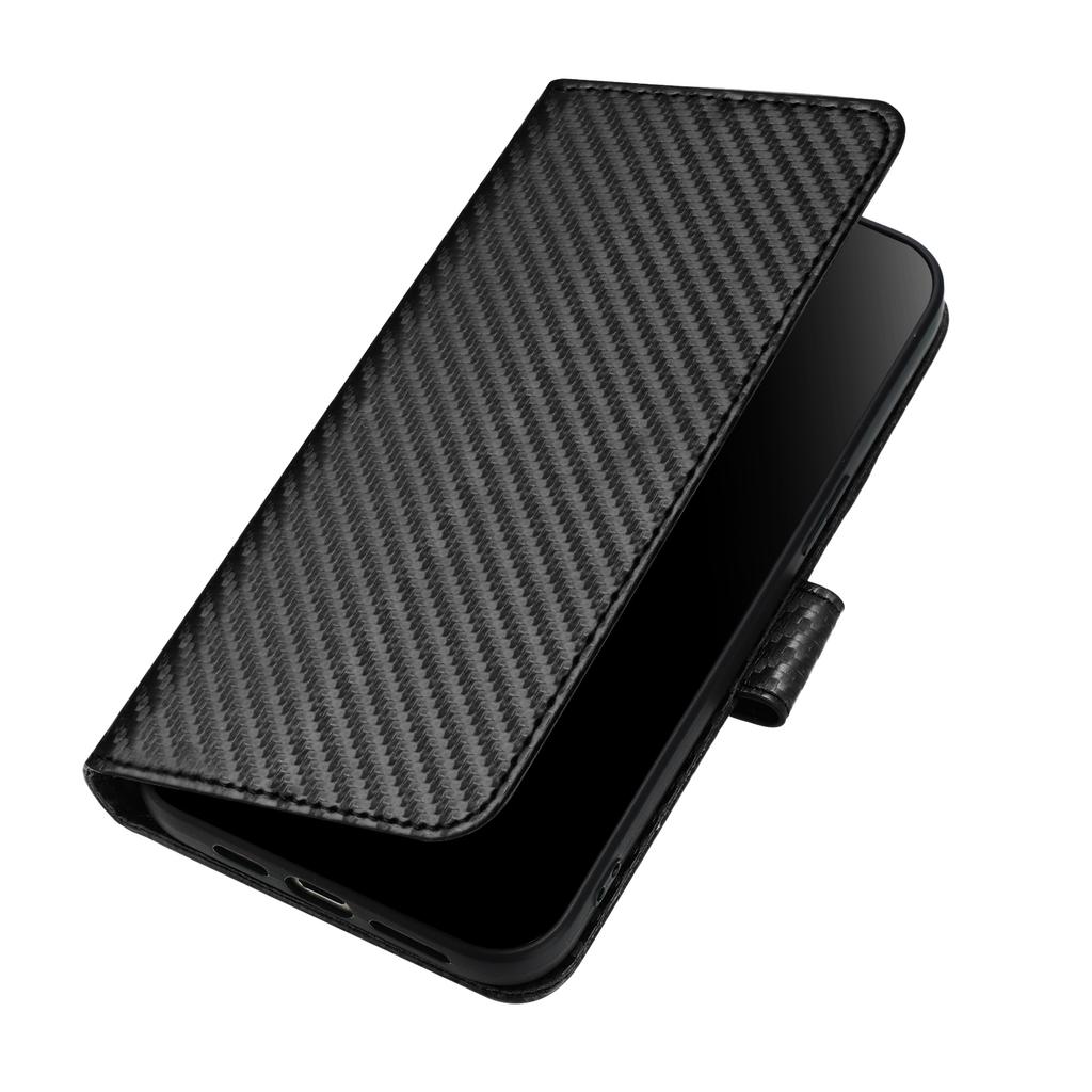 For Realme P3 5G/Realme Neo7x 5G/Realme 14 5G Wallet Case with Strap Carbon Fiber Texture Leather Mobile Cover