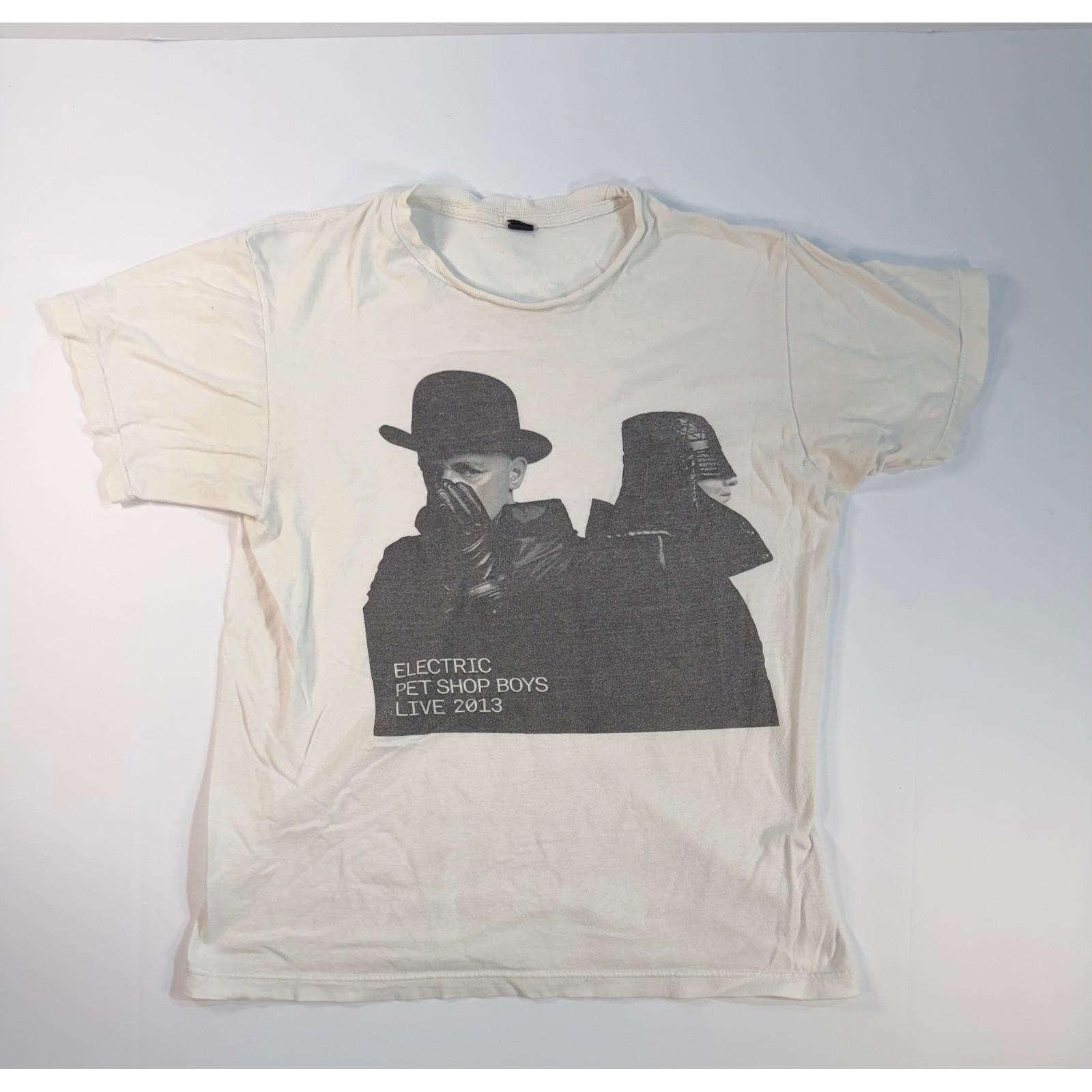 Pet Shop Boys Electric Live 2013 Tour Mens Medium Cream Tultex Graphic Unisex T-Shirt L