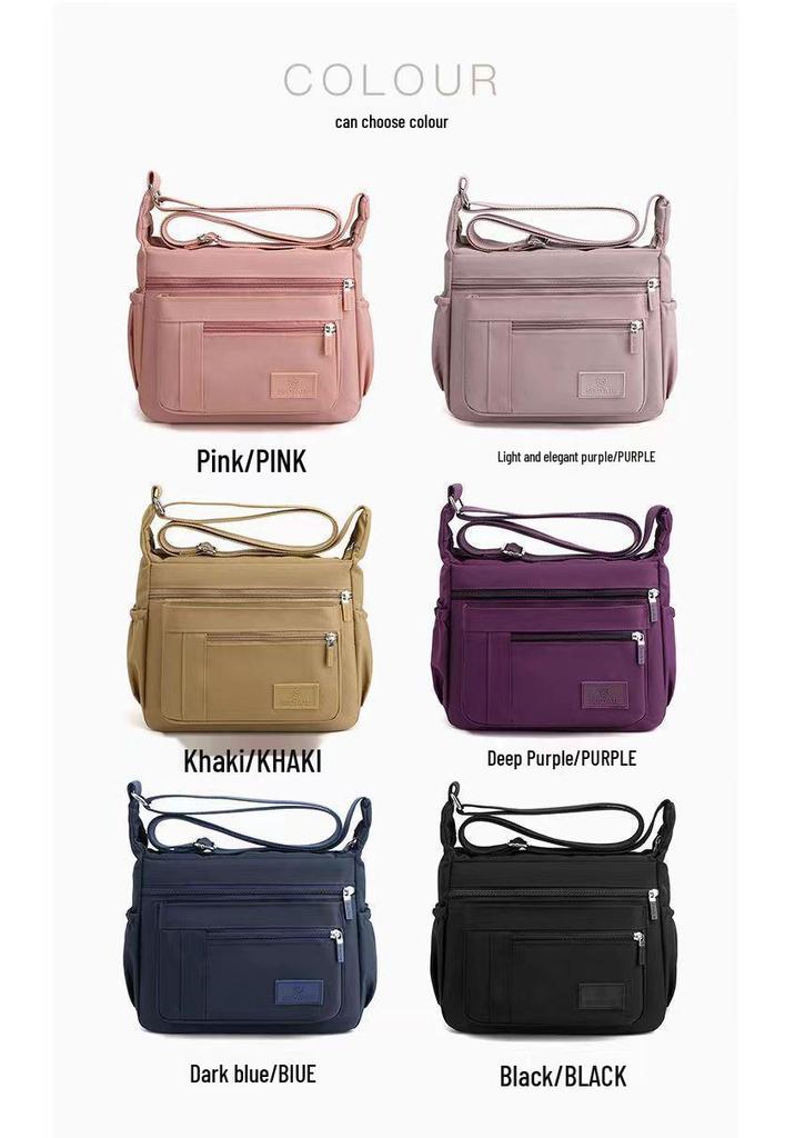 Sac bandoulière en nylon grande capacité pour femmes d'âge mûr: Porte-monnaie multi-compartiments, léger, décontracté, pour affaires et shopping