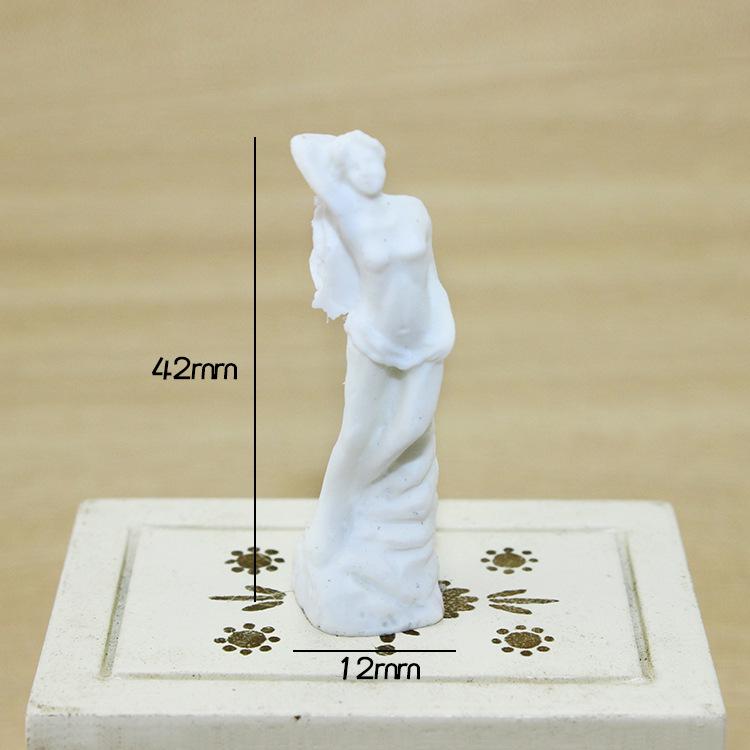 52DOLLHOUSE Miniature Food Scene Model with Mini Goddess Statue B171 Dollhouse Accessories