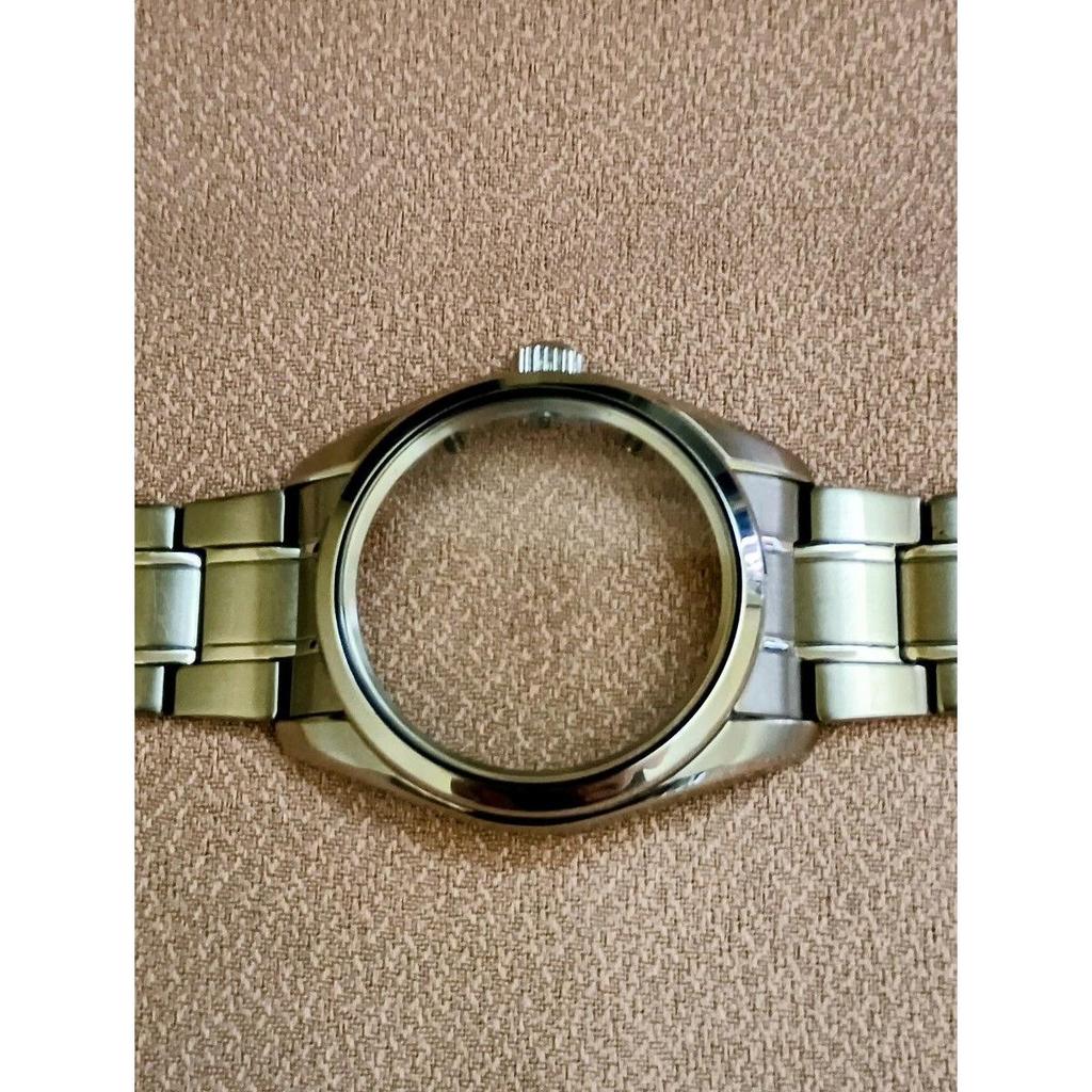Used ORIENT Solar radio se00-c2-b stainless steel belt genuine bracelet and bezel, glass Good condition