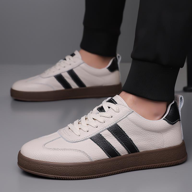 Fashion Leather Fashion Walking Shoes Men Luxury Brand Mens Soft Sneakers New Arrival Men Casual Footwear Male Comfortable Skate Shoe