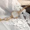 Women Quartz Watch Bracelet Hollow U-Shaped Lobster Clasp Square Wristwatch