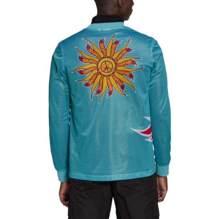 adidas Originals X Hot Wheels X Sean Wotherspoon Co-Branded Long Sleeve T-Shirt Men Tops Blue HT6581