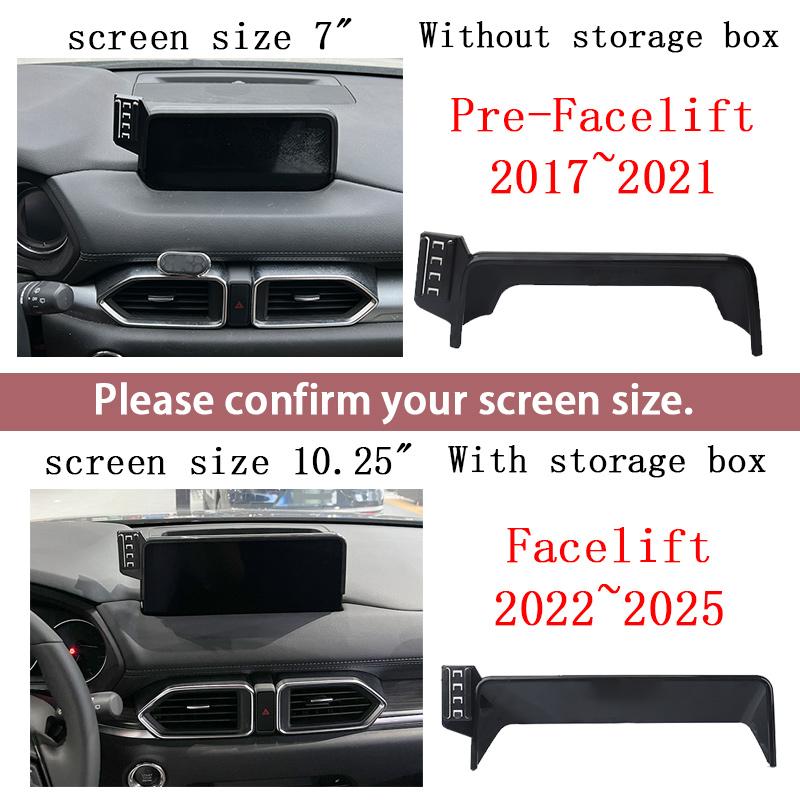 LHD Für Mazda CX-5 KF MK2 2017~2025 Auto Handyhalter Drehbarer GPS-Navigationsbildschirm Handyhalterung Halter Ständer Auto Zubehör