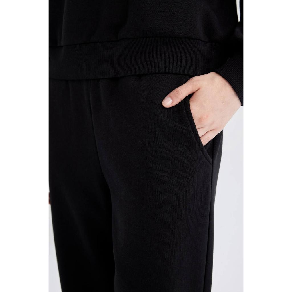 Normální střih Basic Silný fleece Uvnitř Crew Výstřih Pružný pas Bavlna Tepláková souprava D8022axns