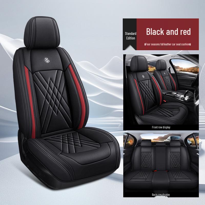 Universal All-Season Leather Car Seat Cushion - Full Coverage