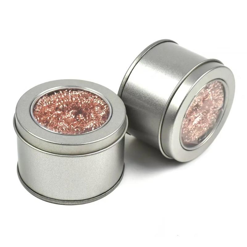 Palla Detergente Palla Pulente Stagno Saldante Filtro a Rete Ugello Pulizia Punta Filo di Rame Scatola Scorie Metalliche Palla Pulente