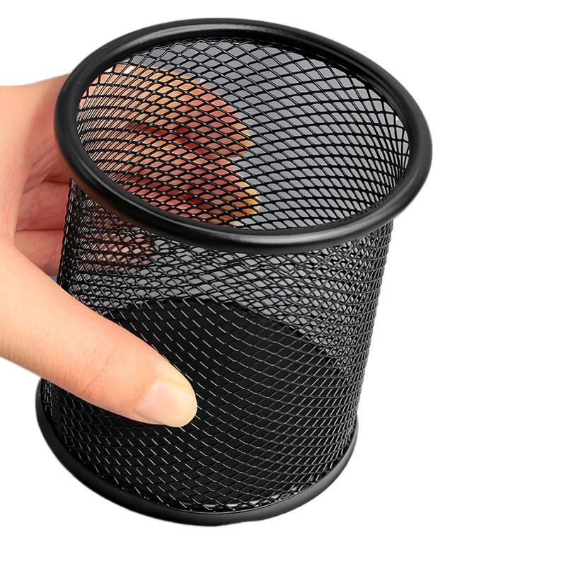 Minimalist Metal Pen Holder - Creative Desk Organizer and Stationery Storage Box
