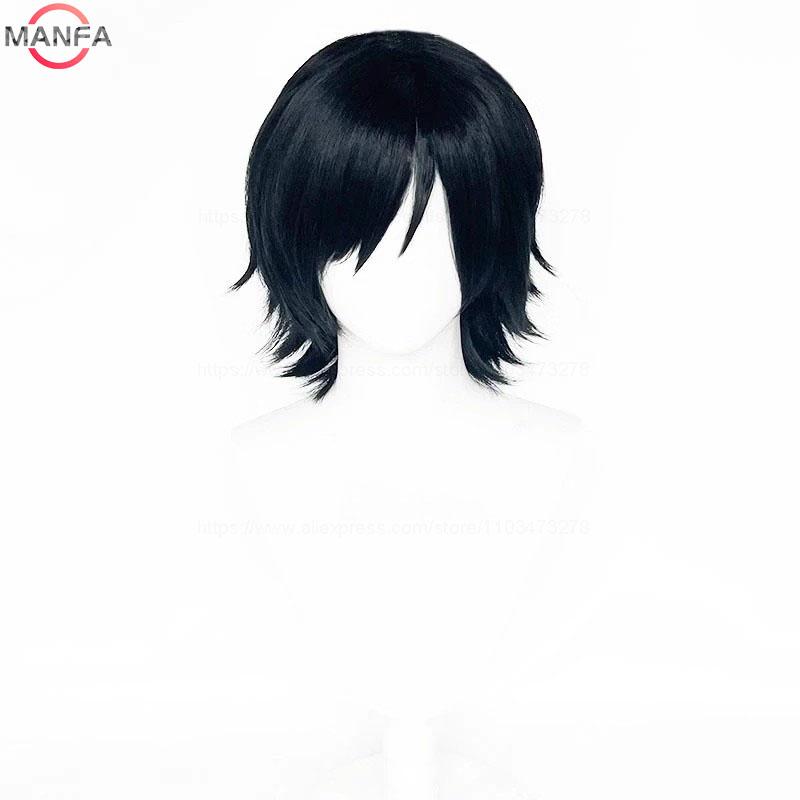 Anime Cosplay Himeno Cosplay Pruik Kort Zwart Hittebestendig Synthetisch Anime Pruiken + Pruikenkap black