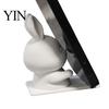 White Rabbit Cell Phone Dock Cute Bunny Holder, 3D Printed Animal Mobile Stand, Stable Smartphone Support for Watching Movies Desktop Holder