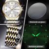 LIGE Men's Large Dial Quartz Watch - Waterproof Luminous with Double Calendar and Steel Strap