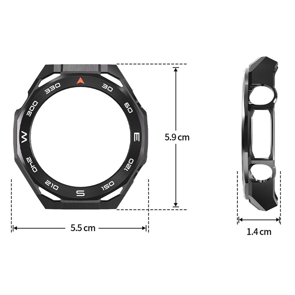 Huawei Watch Ultimate 2 için Yeni PC Delikli Kasa Huawei Ultimate 2 Aksesuarları için Kenar Koruyucu Tampon Kapak