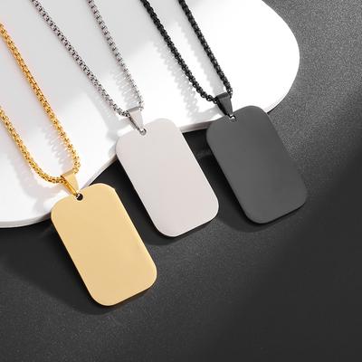 Acciaio Inossidabile Europeo e Americano Personalizzato Marchio Militare Pendente da Uomo Semplice Collana da Uomo e Donna